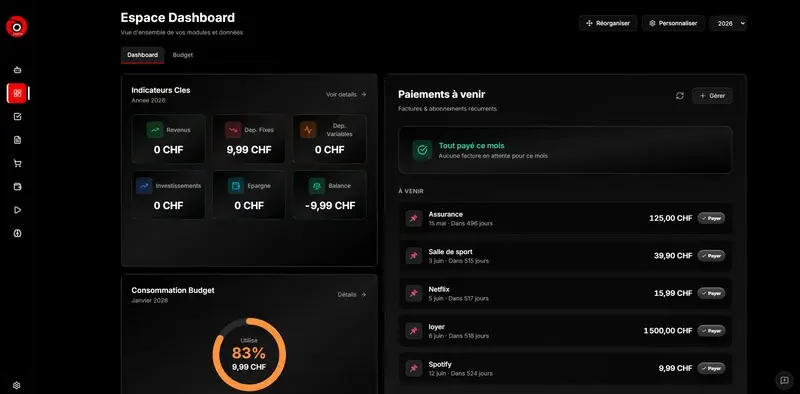 OPTIMA — Application de productivité personnelle